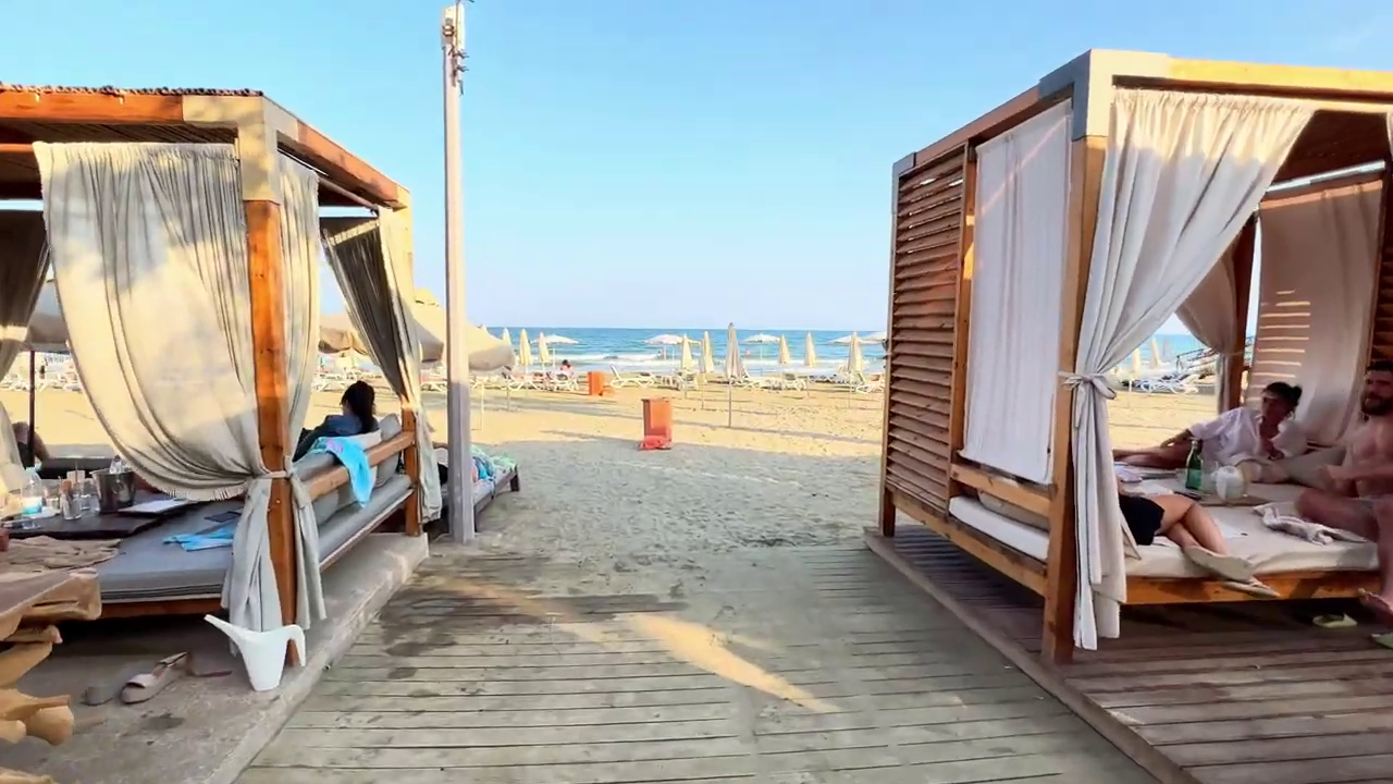 Arriving at Mackenzie Beach, Larnaca, Cyprus