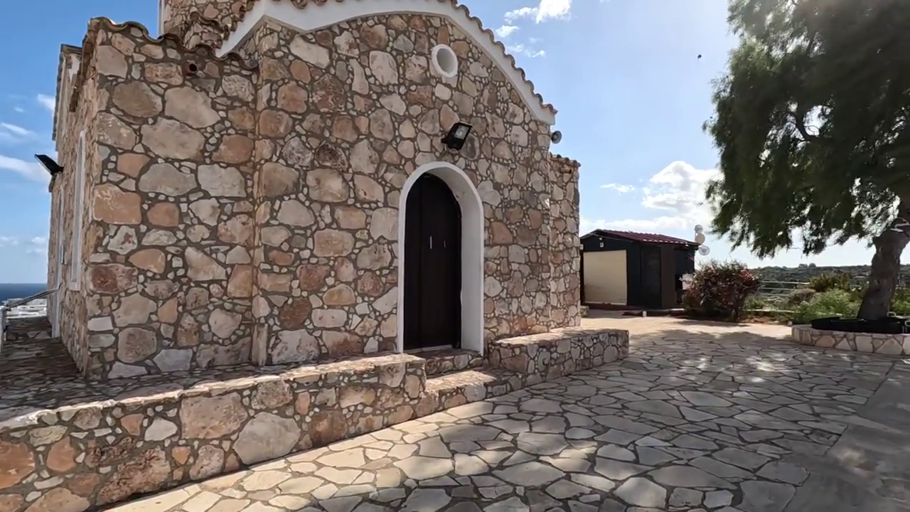 Close up of the church of Profitis Elias in Protaras, in the Famagusta district, in Cyprus