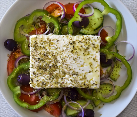 Cypriot Village Salad with Fetta Cheese