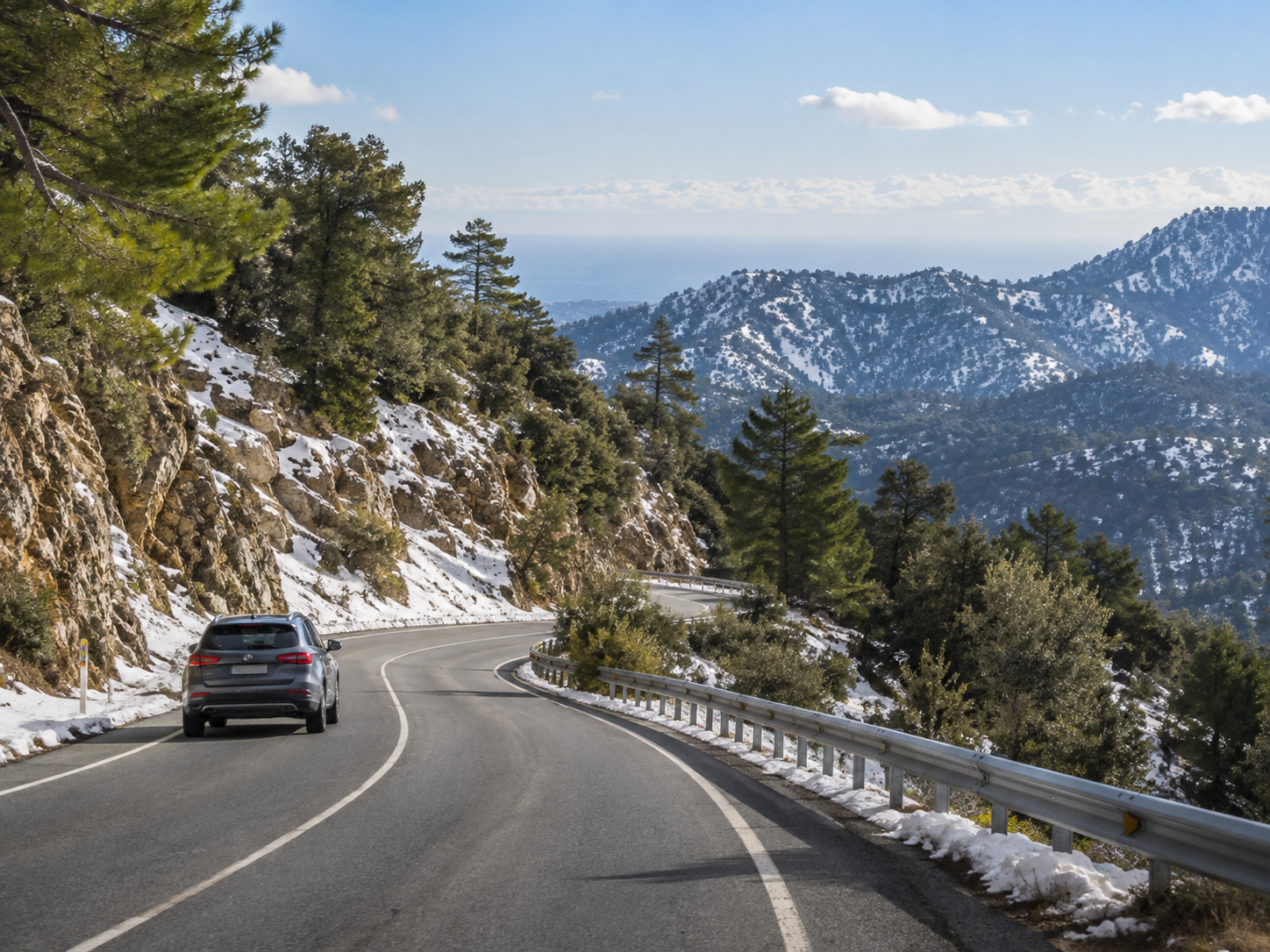 Driving in Cyprus (Troodos Mountains)