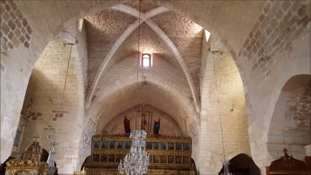 Inside the Church of Arsos Village, Cyprus