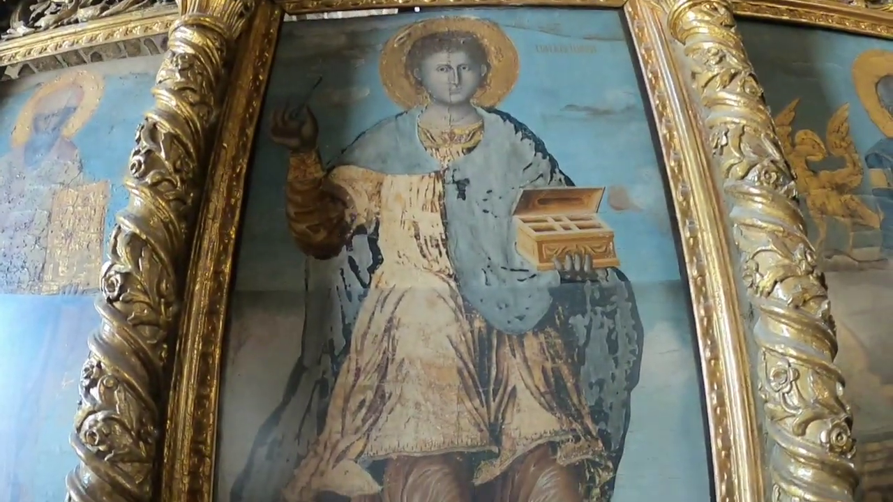 Inside the Church of St Lazarus: Saint Panteleimon Icon