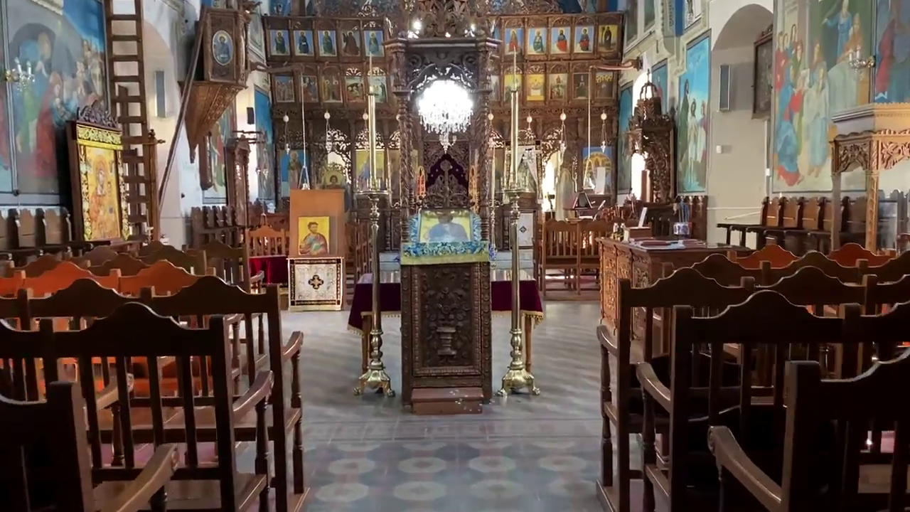 Inside the Church of Vouni, Cyprus