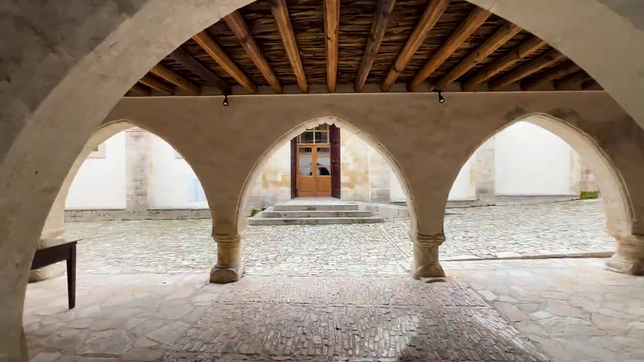 Inside the Monastery of Holy Cross, Omodos, Cyprus