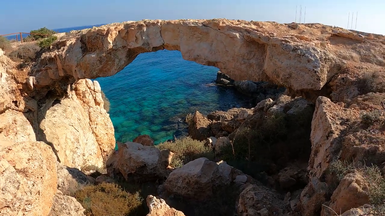 Kamara tou Koraka Bridge (also known as Crow's Arch), Cape Greco, Famagusta District, Cyprus