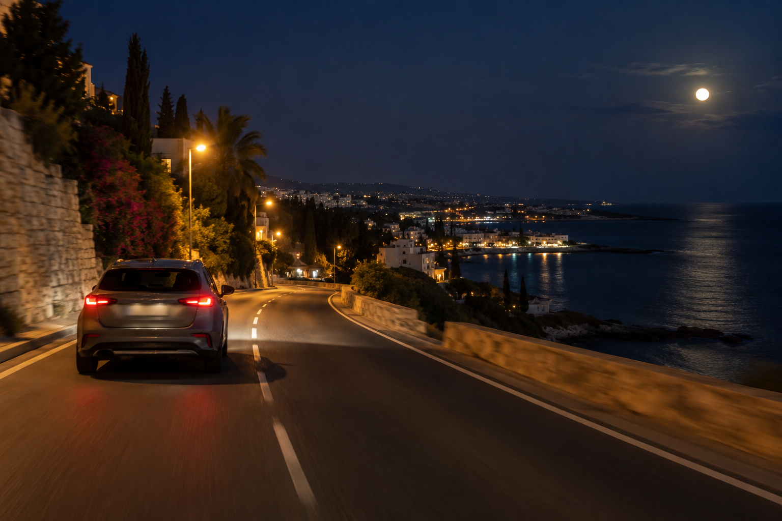 Night Driving in Cyprus
