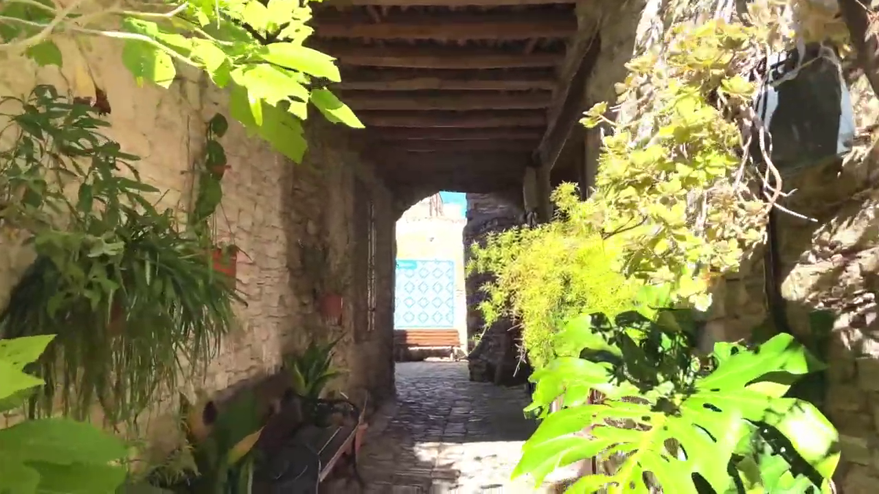 Pano Lefkara, Cyprus: Beautiful Cobbled Alley Full of Plants
