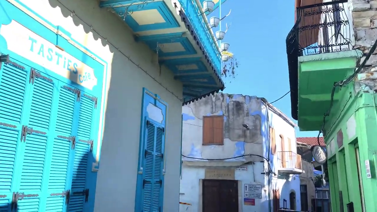 Pano Lefkara, Cyprus: Colorful Doors and Balconies