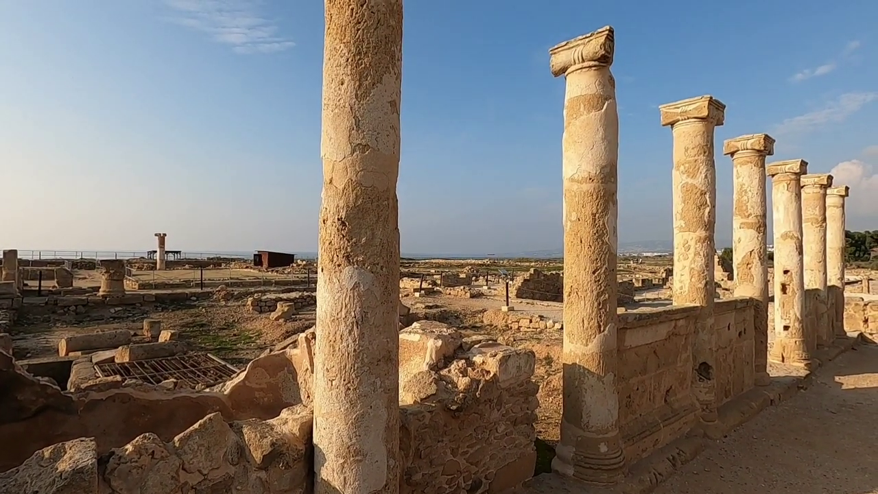 Pillars in the Archaeological Site of Nea Paphos (UNESCO)