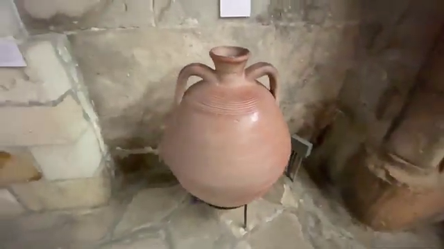 Pottery in the Cyprus Medieval Museum Housed in Limassol Castle