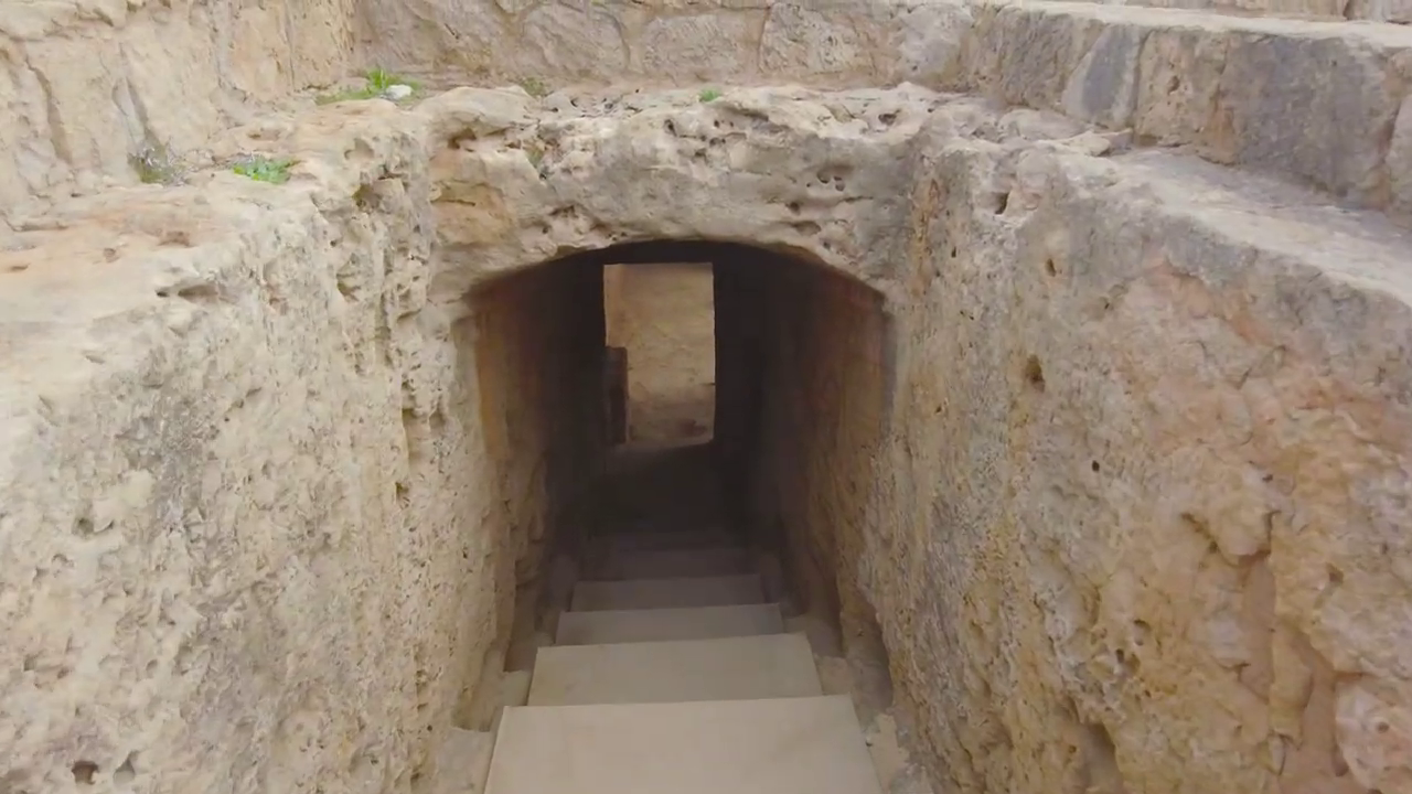 Stairs to the Tombs of the Kings, Paphos, Cyprus