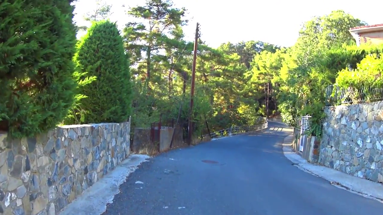 Walking in Platres Village, Limassol District, Cyprus